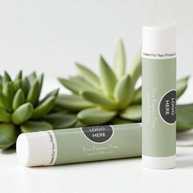 Modern Minimalist Sage Green Custom logo Modern Lip Balm (Creator Uploaded)