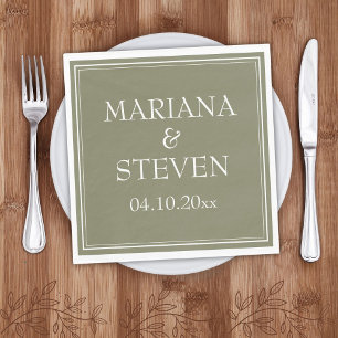 Modern Minimalist Sage Green Napkins