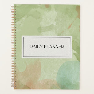 Modern Minimalist & Sage Green Watercolor Planner