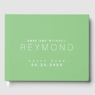 Modern Minimalist Sage Green Wedding Guest Book