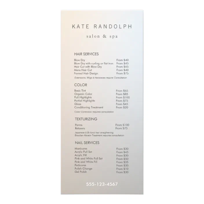 hair menu wigs price