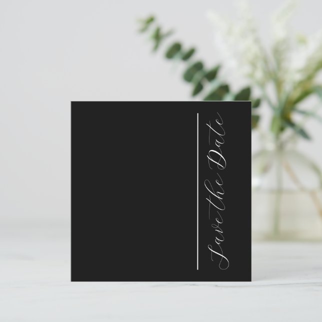 Modern Minimalist Save The Date (Standing Front)