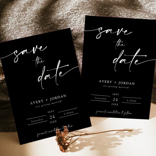 Modern Minimalist Save the Date  Boho  Invitation