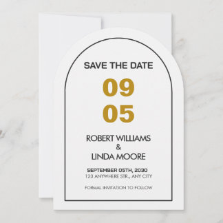 Modern Minimalist Save the Date Card