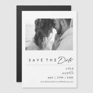 Modern Minimalist Save The Date Magnet
