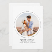 Modern Minimalist Save the Date Photo (Front/Back)