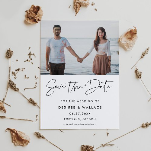 Modern minimalist Save the date photo