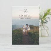 Modern Minimalist Save the Date Vertical Photo (Standing Front)