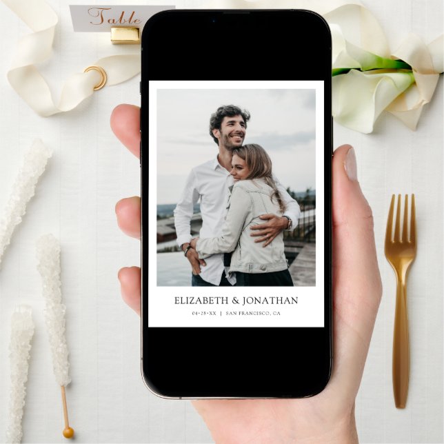 Modern Minimalist Save the Date Wedding Invitation (Front Digital)