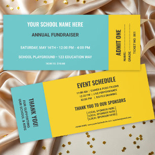 Modern Minimalist School Fundraiser Ticket