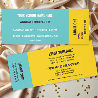 Modern Minimalist School Fundraiser Ticket