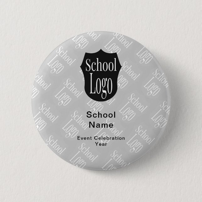 Modern Minimalist School Logo  Button (Front)