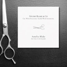Modern Minimalist scissors hair stylist