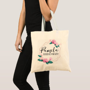 Modern Minimalist Script Bachelorette Bridesmaid Tote Bag