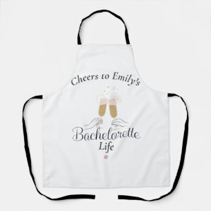 Modern Minimalist Script Bachelorette Custom Name Apron