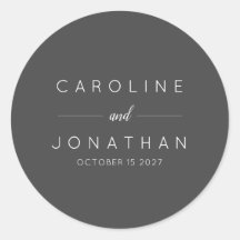 Modern Minimalist Script Black Custom Wedding