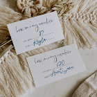 Modern Minimalist Script Candy Guessing Game Card