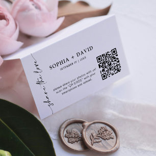 Modern Minimalist Script Capture The Love QR code