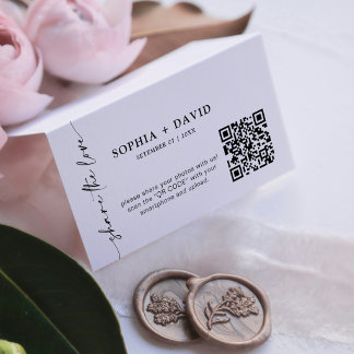 Modern Minimalist Script Capture The Love QR code