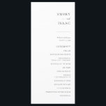 Modern Minimalist Script Chic Wedding Program<br><div class="desc">These simple yet elegant wedding programs will be the perfect touch at your wedding! Featuring clean and simple serif and sans-serif fonts with a handwritten script accent font. Personalize the programs with your unique ceremony order on the front and wedding party on the back. And you can "Click to customize...</div>