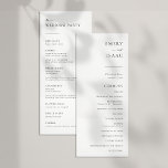 Modern Minimalist Script Chic Wedding Program<br><div class="desc">These simple yet elegant wedding programs will be the perfect touch at your wedding! Featuring clean and simple serif and sans-serif fonts with a handwritten script accent font. Personalize the programs with your unique ceremony order on the front and wedding party on the back. And you can "Click to customize...</div>