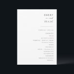 Modern Minimalist Script Chic Wedding Program<br><div class="desc">These simple yet elegant wedding programs will be the perfect touch at your wedding! Featuring clean and simple serif and sans-serif fonts with a handwritten script accent font. Personalize the programs with your unique ceremony order on the front and wedding party on the back. And you can "Click to customize...</div>