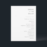 Modern Minimalist Script Chic Wedding Program<br><div class="desc">These simple yet elegant wedding programs will be the perfect touch at your wedding! Featuring clean and simple serif and sans-serif fonts with a handwritten script accent font. Personalize the programs with your unique ceremony order on the front and wedding party on the back. And you can "Click to customize...</div>