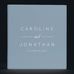 Modern Minimalist Script Custom Wedding Dusty Blue 3 Ring Binder<br><div class="desc">Modern Minimalist Script Custom Wedding 3 ring binder in Dusty Blue</div>