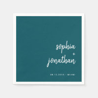 Modern Minimalist Script | Deep Teal Wedding