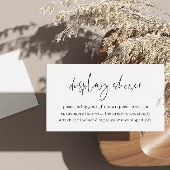 Modern Minimalist Script Display Shower Enclosure Card (Creator Uploaded)