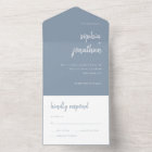 Modern Minimalist Script | Dusty Blue Wedding