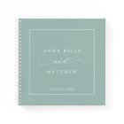 Modern Minimalist Script Dusty Green Wedding Guest