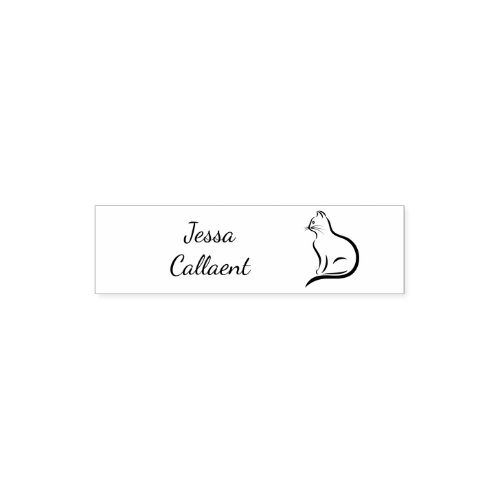 Modern Minimalist script first and last name  Self_inking Stamp