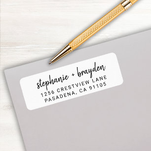 Modern Minimalist Script Graduation Return Address Label