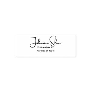 modern minimalist script handwritten stylish self-inking stamp