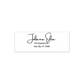 modern minimalist script handwritten stylish self-inking stamp