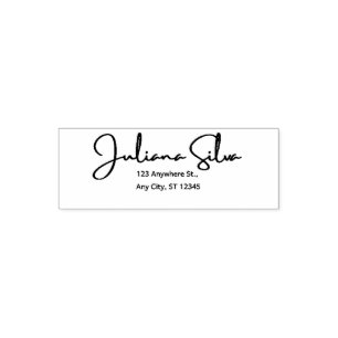 modern minimalist script handwritten stylish self-inking stamp