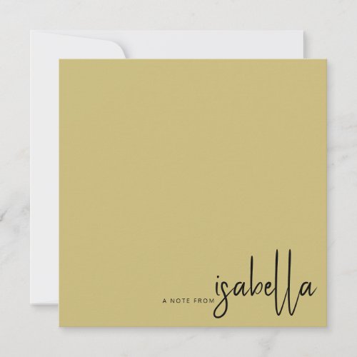 Modern Minimalist Script Name Note From Green