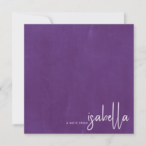 Modern Minimalist Script Name Note From Violet