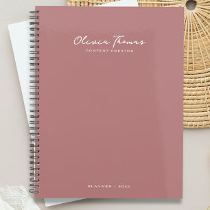 Modern Minimalist Script Personalized Boho Planner