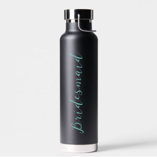 Modern Minimalist Script Personalized Bridesmaid Water Bottle