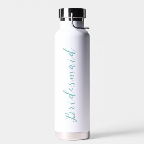 Modern Minimalist Script Personalized Bridesmaid Water Bottle