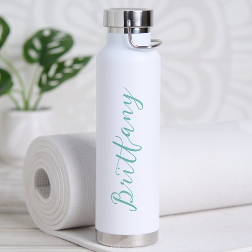 Modern Minimalist Script Personalized Water Bottle