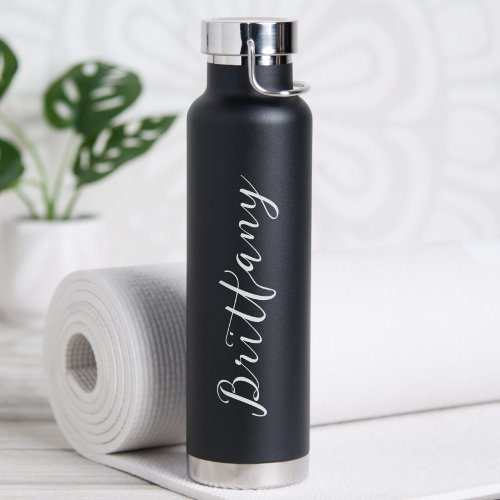 Modern Minimalist Script Personalized Water Bottle