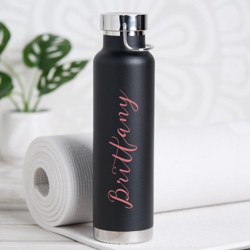 Modern Minimalist Script Personalized Water Bottle