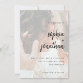 Modern Minimalist Script | Photo Wedding Invitation (Front)
