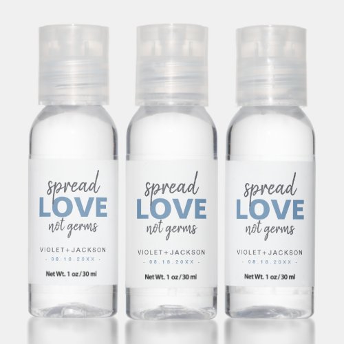 Modern Minimalist Script Spread Love Wedding Favor Hand Sanitizer