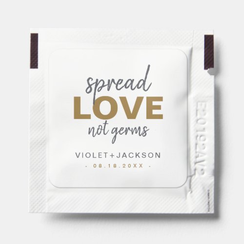 Modern Minimalist Script Spread Love Wedding Favor Hand Sanitizer Packet