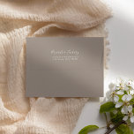 Modern Minimalist Script Taupe Wedding Envelope<br><div class="desc">Customize the back flap of this simple,  modern wedding invitation envelope with the couple's names in white handwriting script and the return address in sans serif font on a taupe background.</div>