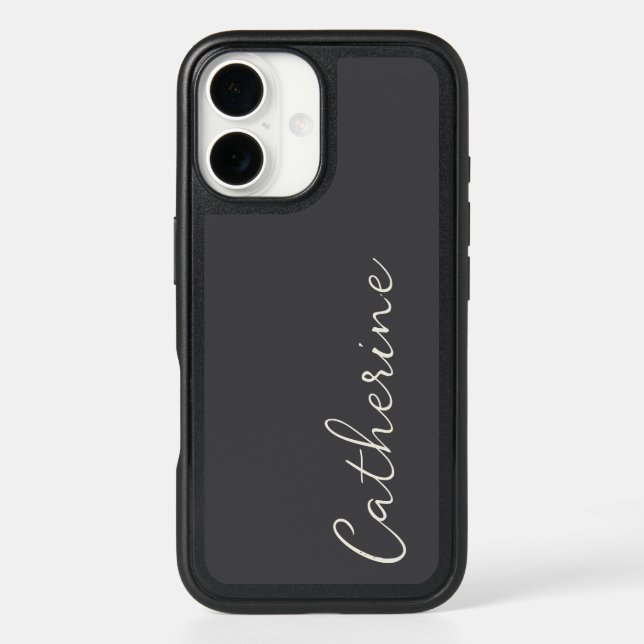 Modern Minimalist Script Type Name  Otterbox iPhone Case (Back)